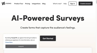 Yay! Forms: AI-powered form and survey builder preview